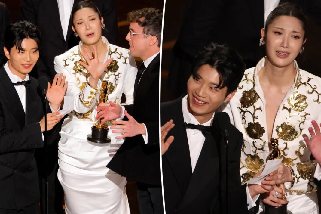 'KPop Demon Hunters' winners cut off during Oscars 2026 acceptance speeches