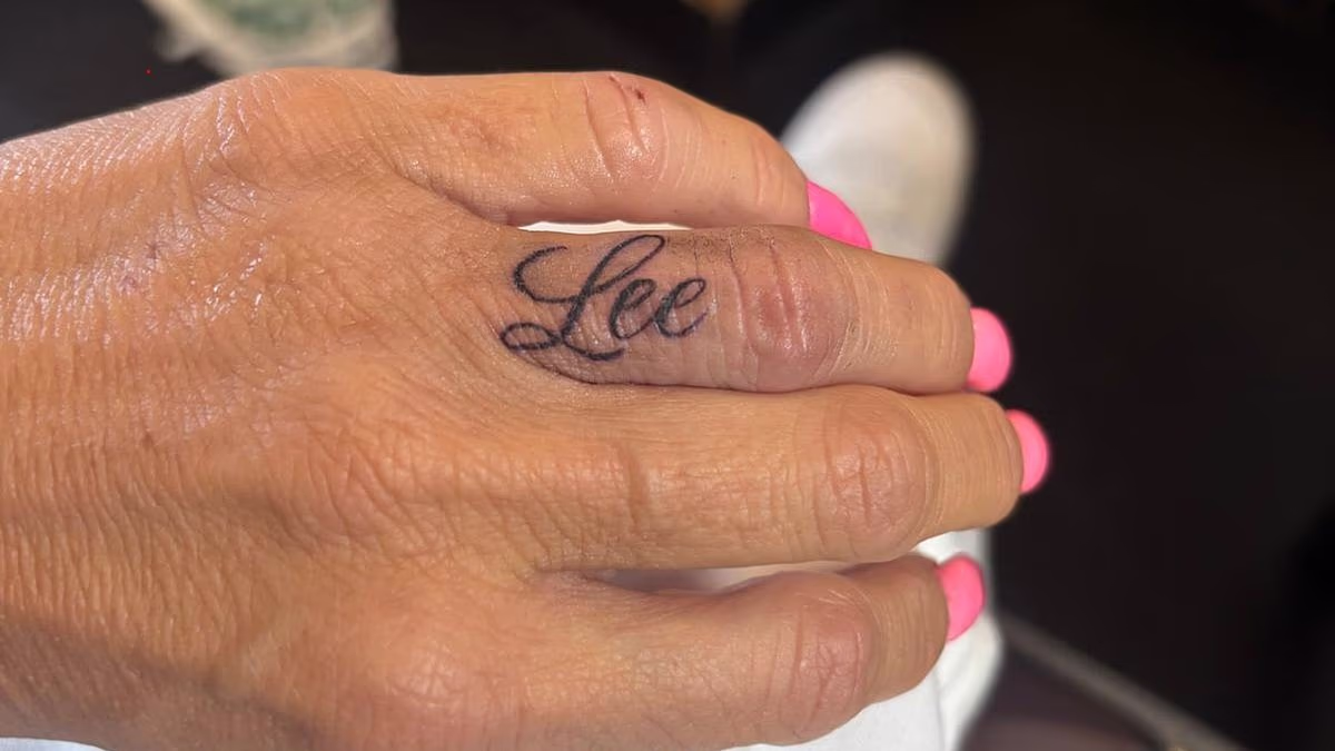 Katie Price gets husband Lee Andrews' name tattooed on her ring finger