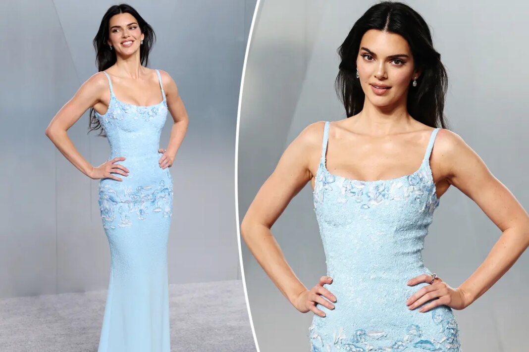 Kendall Jenner’s Vanity Fair Oscar Party 2026 red carpet dress holds a secret message