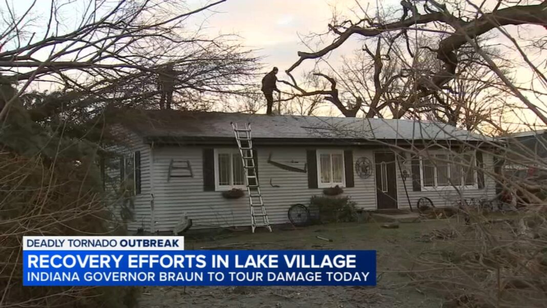 Lake Village, Indiana residents clean up after deadly tornado outbreak