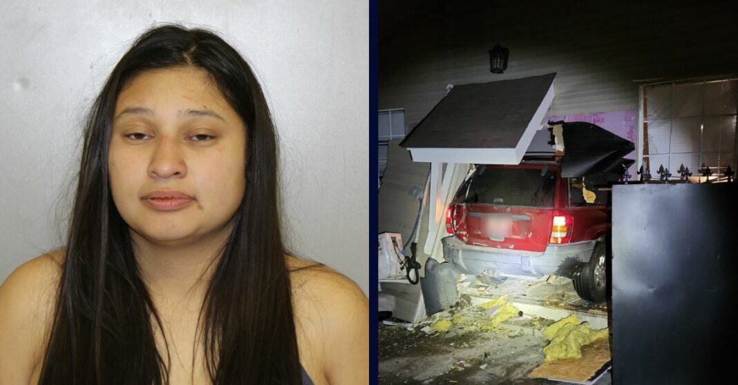 'Mad ex-girlfriend' stole an SUV belonging to her ex's current girlfriend and drove the vehicle into his house: Police