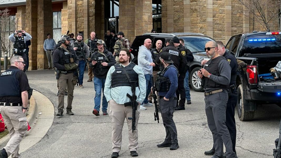 Man sat in vehicle in Michigan synagogue parking lot for two hours before attack, officials say