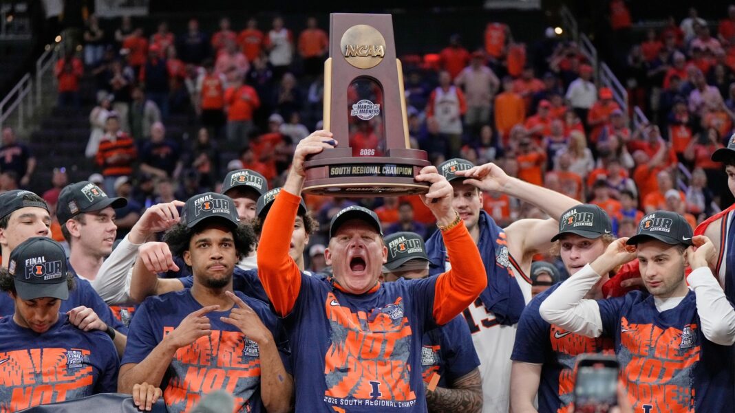 March Madness: Illinois to face UConn in its first Final Four in 21 years after teams beat Iowa, Duke in Elite Eight