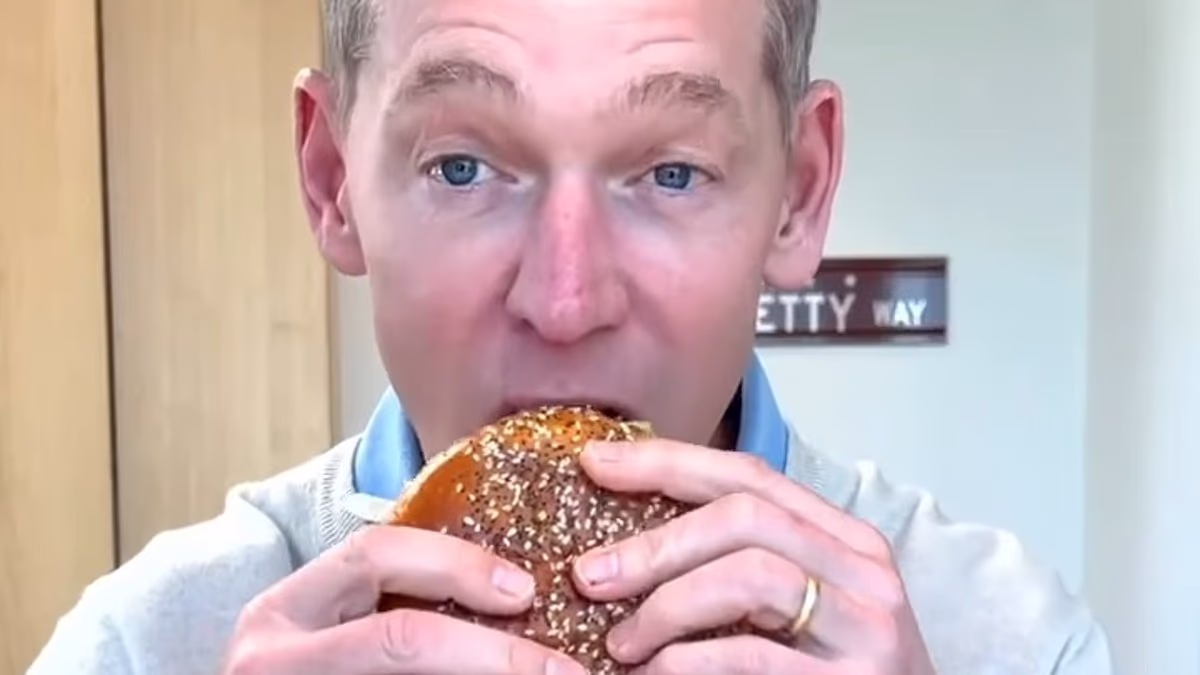 McDonald's CEO struggles to eat new Big Arch burger in viral video