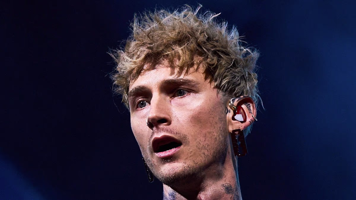Mortifying moment fan faceplants after falling from stage at MGK show
