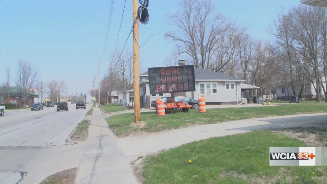 New construction project starting on Lincoln Avenue in Urbana