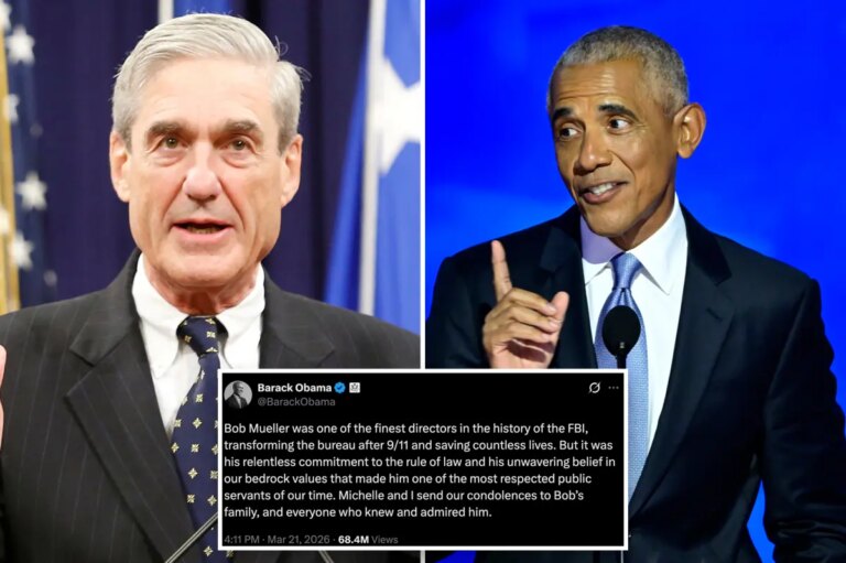 Obama Criticized for Commending Late ‘Russiagate’ Investigator Mueller