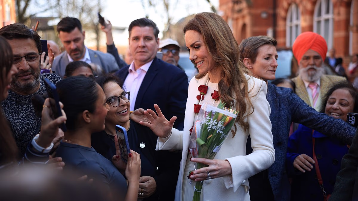Princess of Wales stuns in all-white ensemble in Leicester