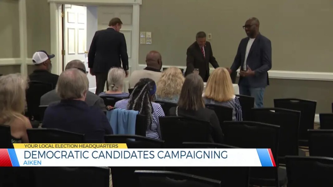 S.C. Democratic candidates campaign with voters in Aiken