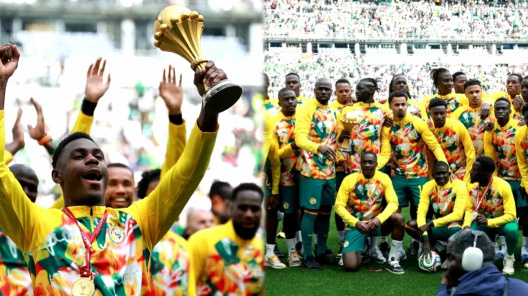 Senegal parade AFCON trophy before friendly win over Peru