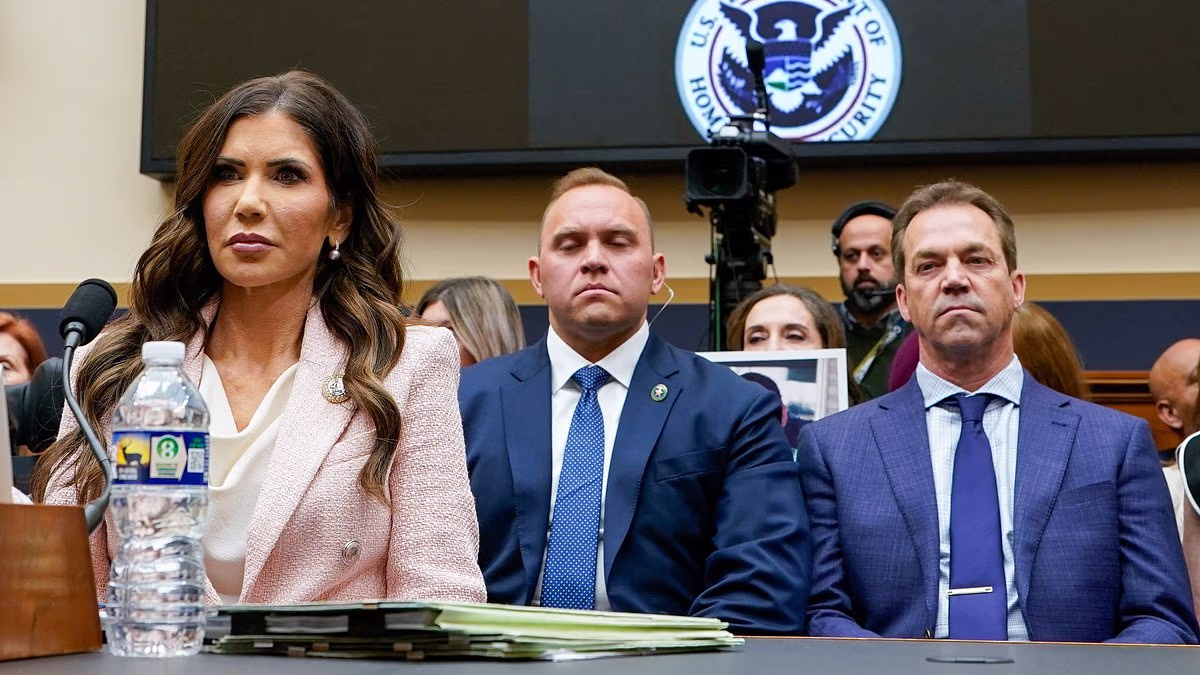 Shocking moment Kristi Noem is asked about SEX with married staffer