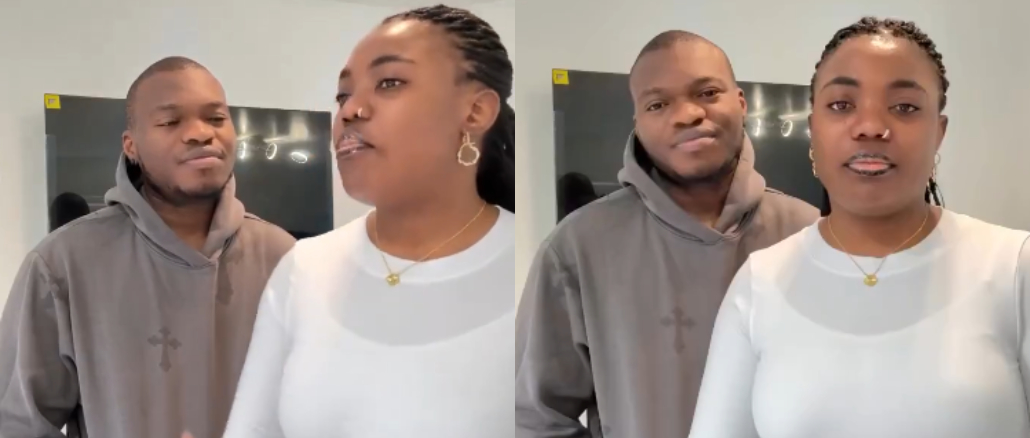 “Stand like a man, that’s why they said I deh use you”- Izzy Ogbeide Presents Husband, Dismisses Claims of Controlling Him