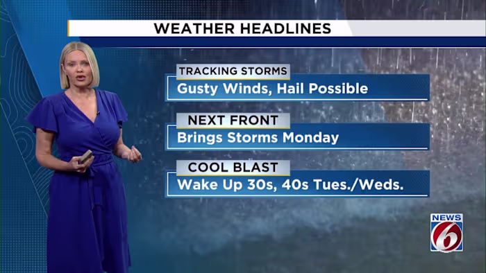Strong Storms Possible Sunday, Monday