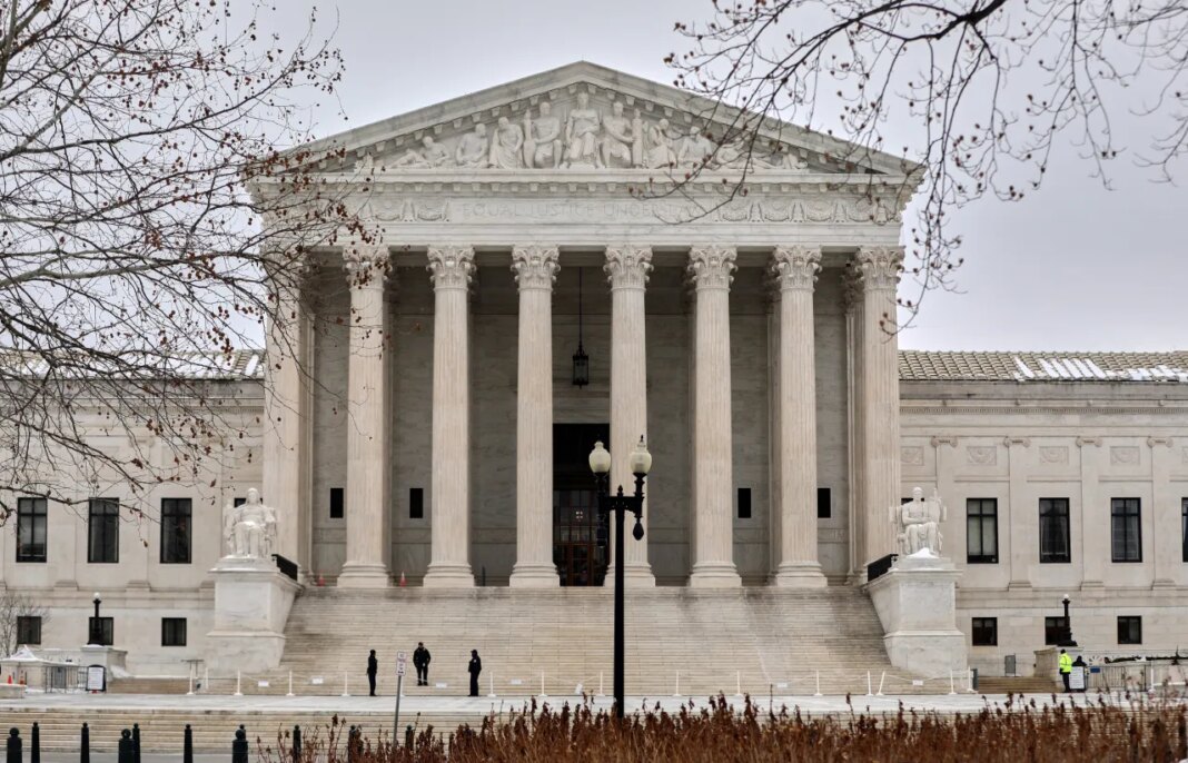 FILE - The Supreme Court is photographed, Feb. 6, 2026, in Washington. (AP Photo/Rahmat Gul, File)
