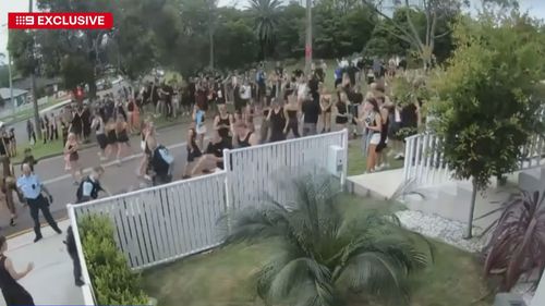 A 16-year-old girl's birthday party in Sydney's south has gone horribly wrong after 500 teenagers turned up uninvited.The sweet 16 on Bounty Avenue in Kirrawee quickly spiralled out of control last night.