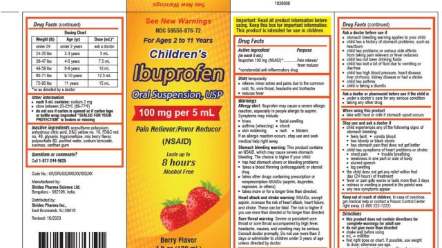 THOUSANDS OF BOTTLES OF CHILDREN'S IBUPROFEN RECALLED