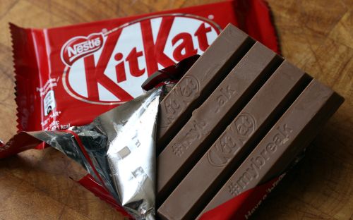 FILE - A KitKat chocolate bar in Rugby, England, on July 25, 2018. (AP Photo/Martin Cleaver, File)