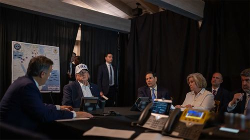 The White House released this image of Donald Trump during Operation Epic Fury.