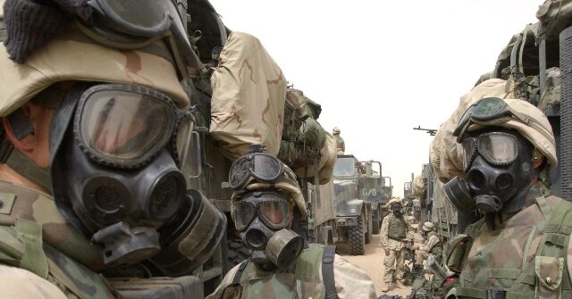 U.S. Marines Conducting Drills for Chemical Hazards en Route to Mideast