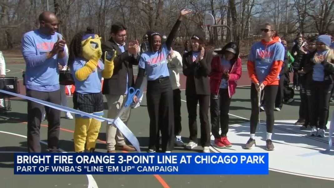 WNBA All-Star Host Committee, Chicago Park District team up to unveil city's 1st 'Line 'Em Up' basketball court at Hamilton Park