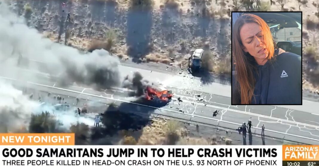 Woman in BMW kills 3 people when she crosses center line of major highway and rams 'head-on' into minivan carrying kids: Authorities