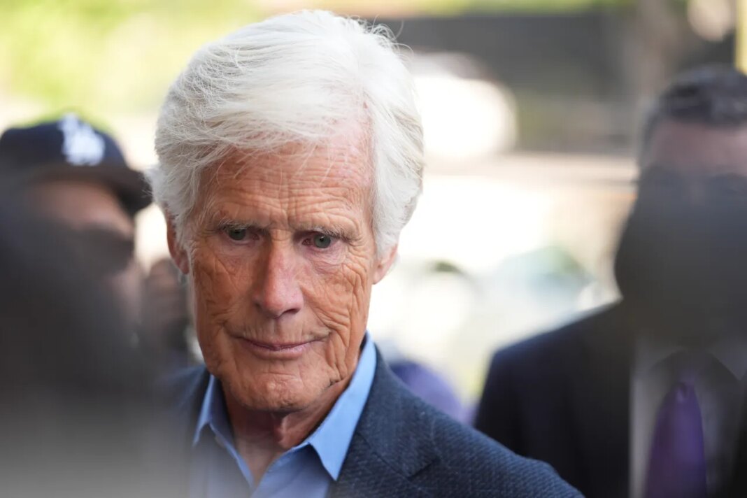 Keith Morrison, husband of Suzanne Morrison, mother of Matthew Perry talks with the media after a federal judge handed down a sentence of 15 years in prison to Ivanna Lisette Ortiz, who pleaded guilty to selling 