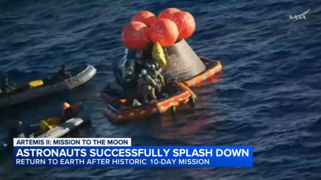 Artemis II: Space lovers across Chicago area eagerly watch splashdown, witness NASA's historic mission around the moon