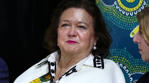 Gina Rinehart attends the Australian 2024 Paris Paralympic Swimming squad announcement