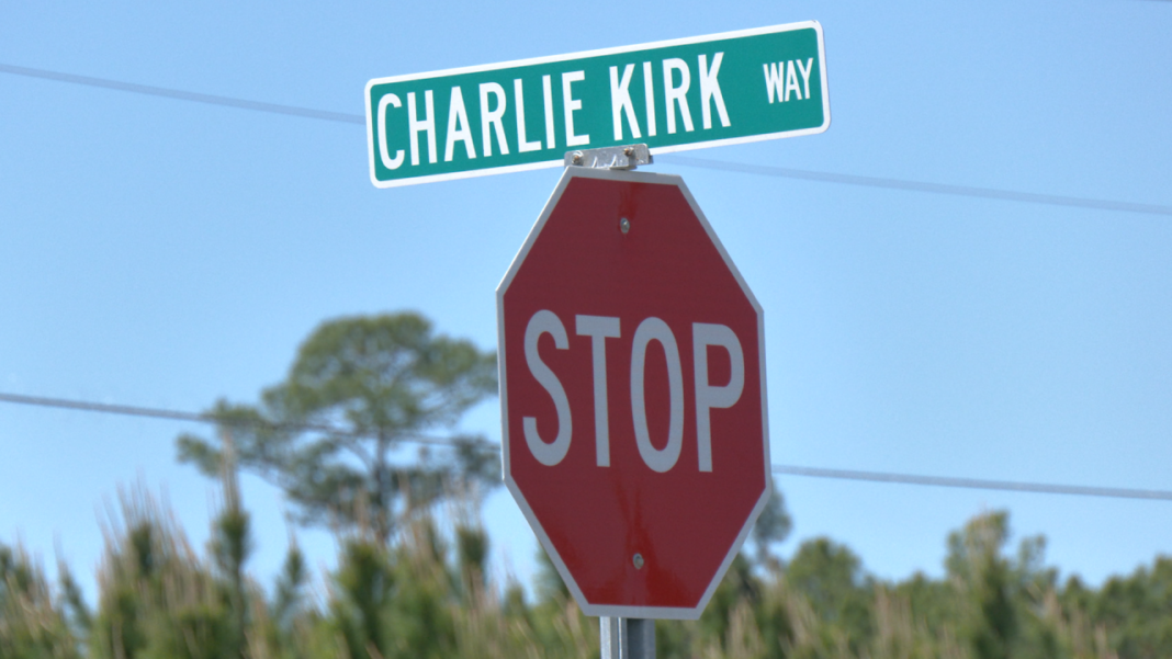 Charlie Kirk Way street sign stolen in Florida