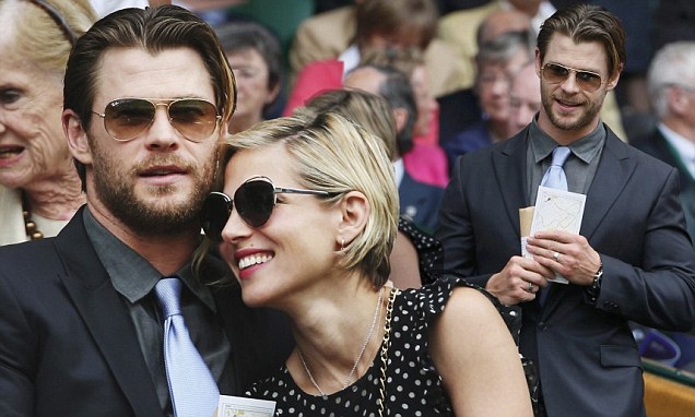 Chris Hemsworth gets courtside seat to Wimbledon finals