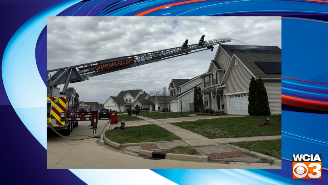 Crews quickly extinguish residential solar panel fire in Champaign