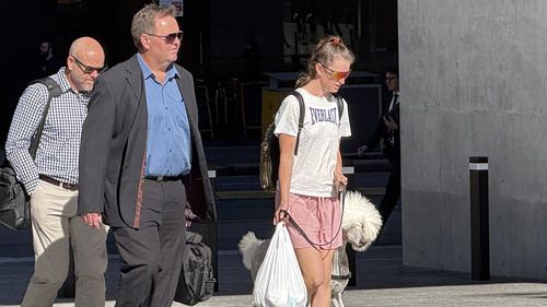 Tara Crabtree arrives at Brisbane Supreme Court in Brisbane, Wednesday, April 15, 2026.