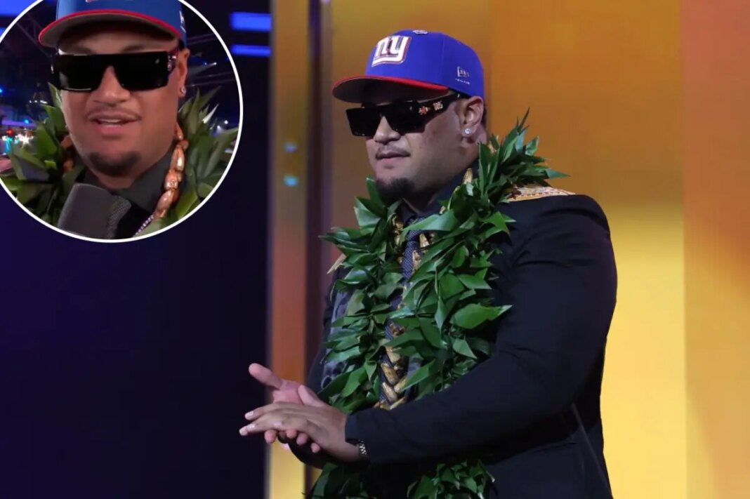 Francis Mauigoa's 2026 NFL Draft message to Giants' Jaxson Dart