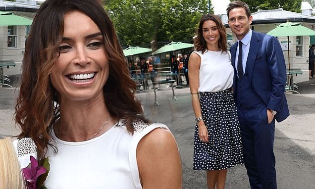 Frank Lampard takes fiancée Christine Bleakley on a date at Wimbledon