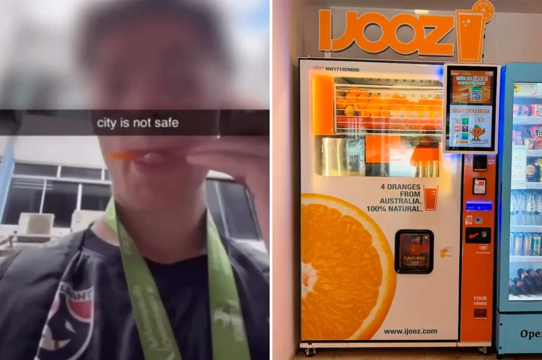 French teen charged in Singapore over a vending machine straw-licking video