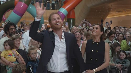 Prince Harry and Meghan Duke and Duchess of Sussex Royal Children's Hospital visit