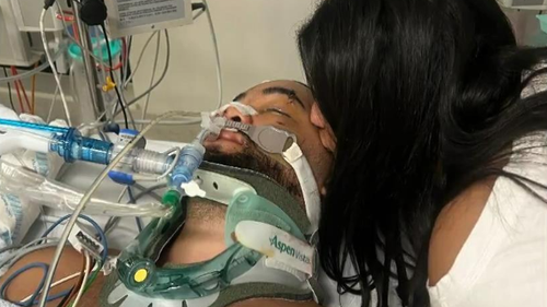 Father-of-four Rayden is in an induced coma after being struck by a driver outside his Clyde North home.