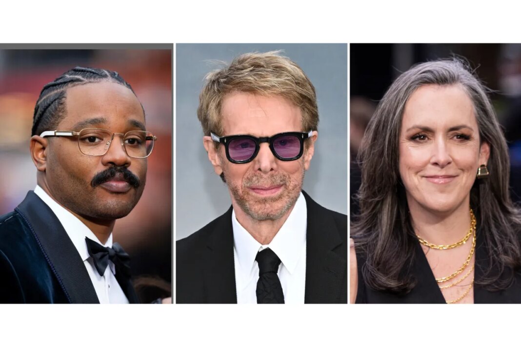 This combination of images shows filmmaker Ryan Coogler, from left, and producers Jerry Bruckheimer and Emma Thomas. (AP Photo)