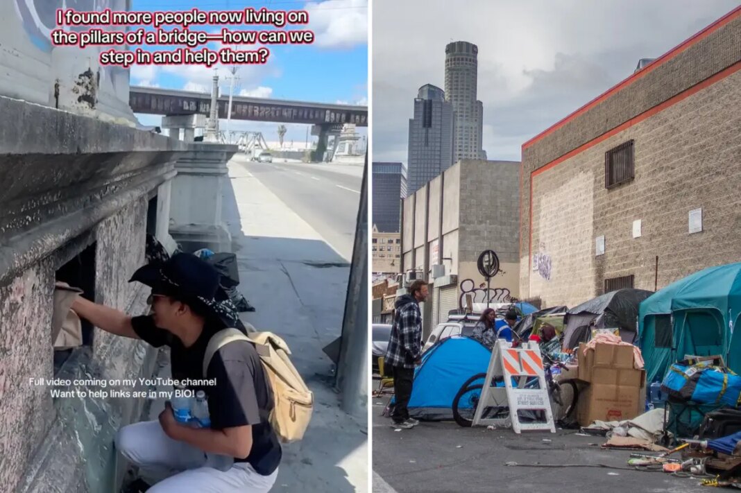 Homeless found living inside bridge pillars over LA River in latest disturbing discovery