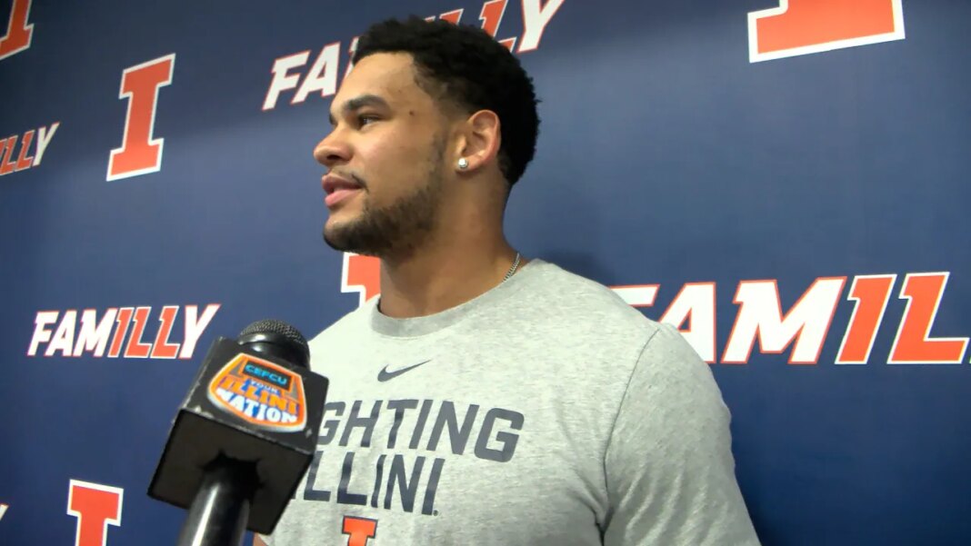 Illini’s Kaden Feagin discusses move to tight end