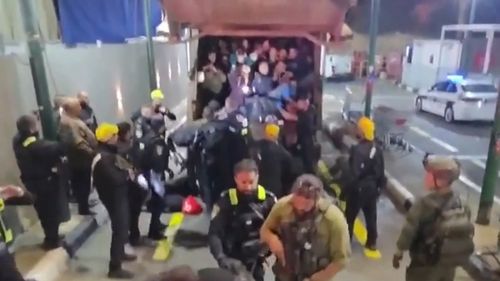 Israeli police discover 70 men packed inside garbage truck