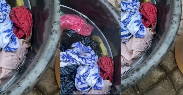 Unprecedented Incident: Woman Shares Near-Hospital Experience While Washing Second-Hand Clothes