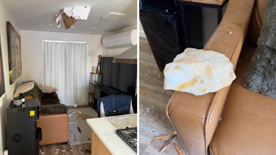 Large ice block mysteriously crashes through Whittier home; LA County supervisor demands FAA investigation