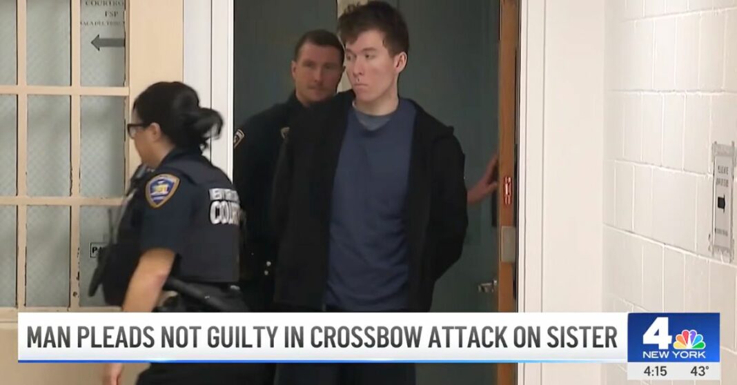 Man 'came within inches' of killing his sister with a crossbow after ongoing beef about the thermostat: DA