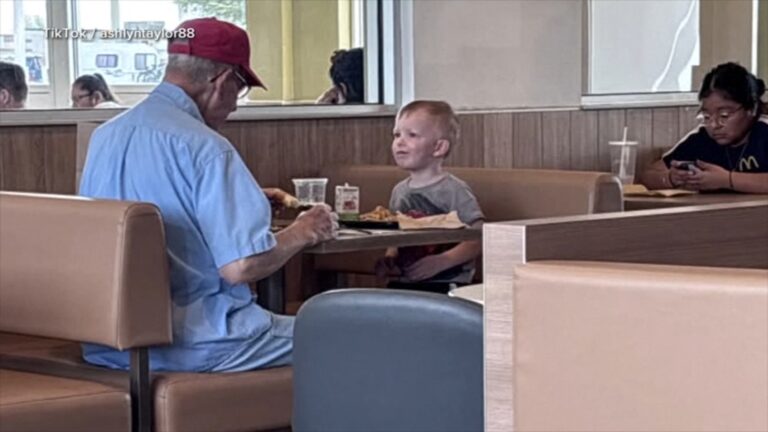Mother Discovers Surprising Bond as Toddler Shares Breakfast with Veteran