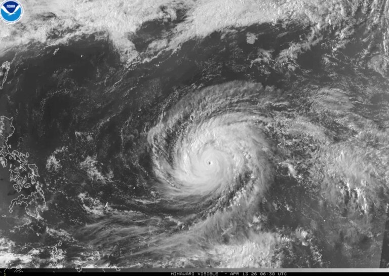 Massive Pacific Typhoon Approaches Isolated US Islands with Forceful Winds