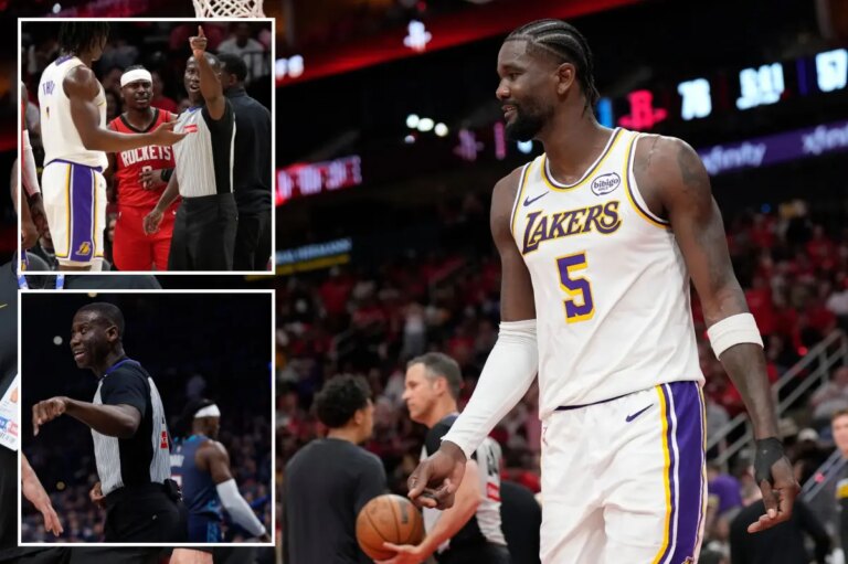 Controversial Ejection: NBA Referee Sparks Outrage During Lakers Playoff with DeAndre Ayton Dismissal