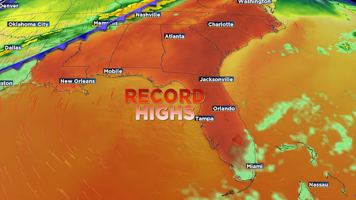 Near-record heat surges into Central Florida