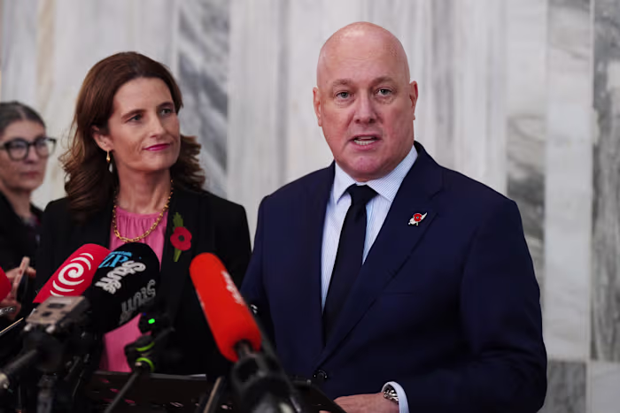 New Zealand Prime Minister Luxon survives party leadership vote months before election