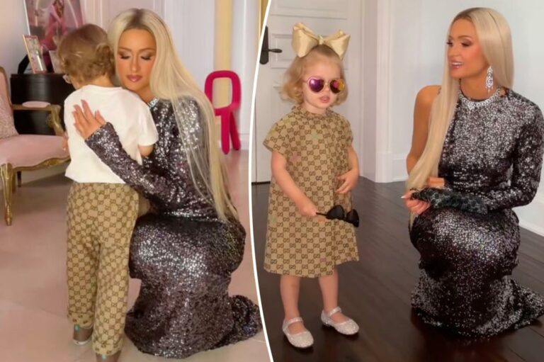 Paris Hilton’s Stylish Kids: London and Phoenix Shine in Gucci Logo Fashion